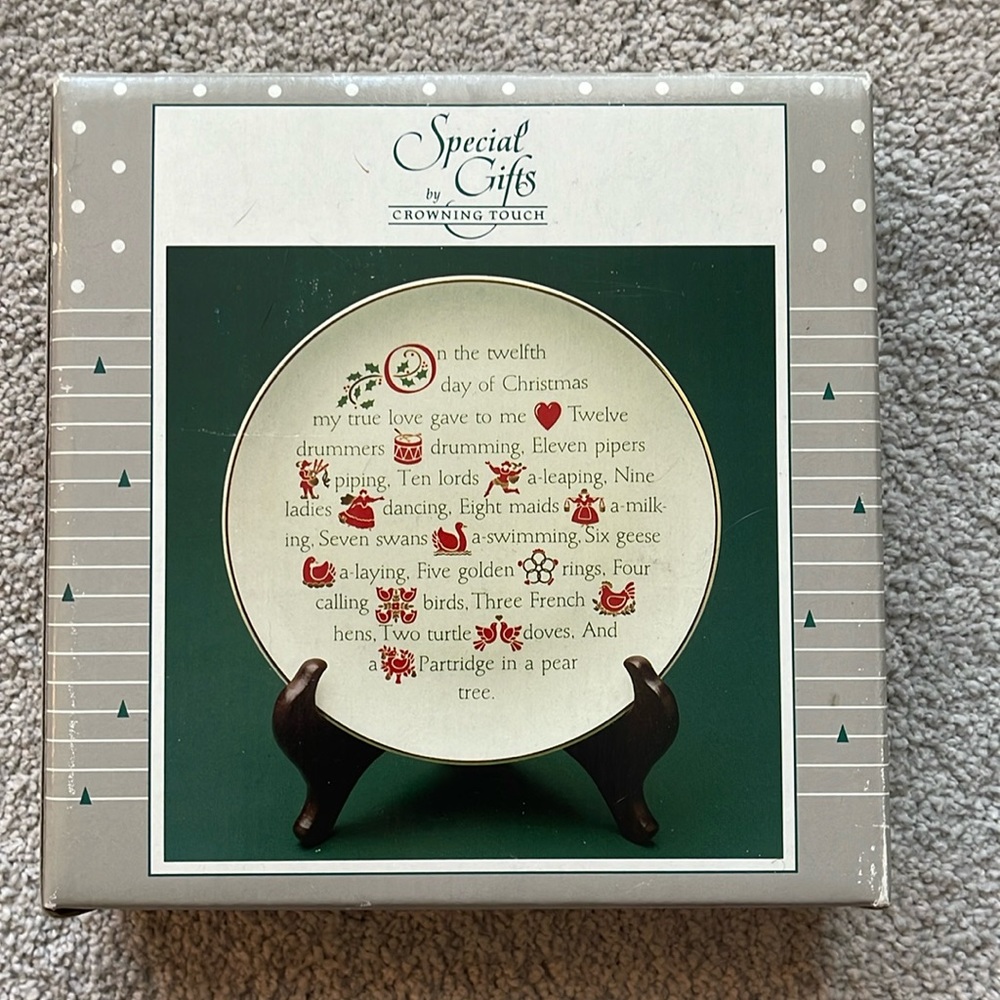 Twelve Days of Christmas Decorative Plate by Crowning Touch